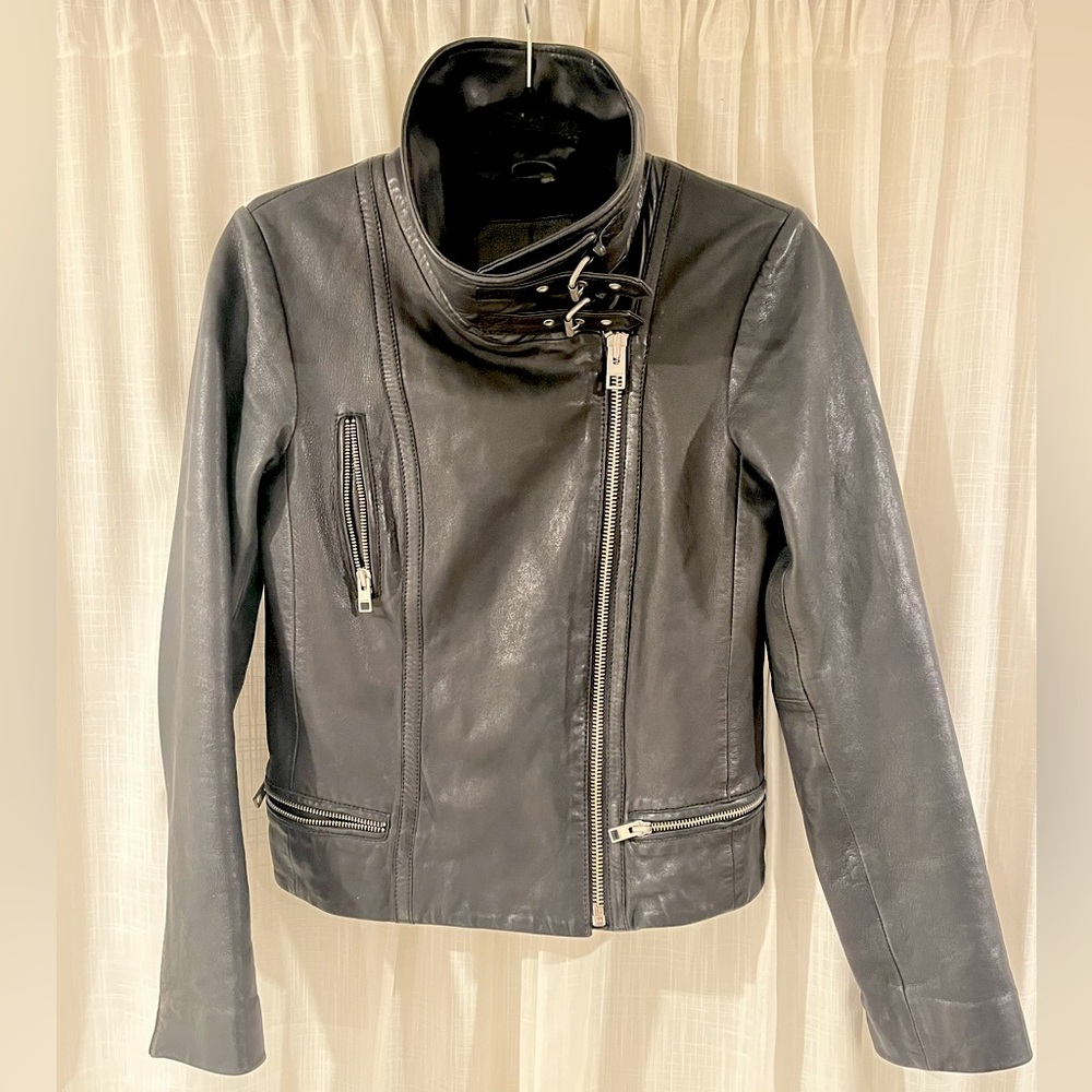 All Saints Black Leather Jacket